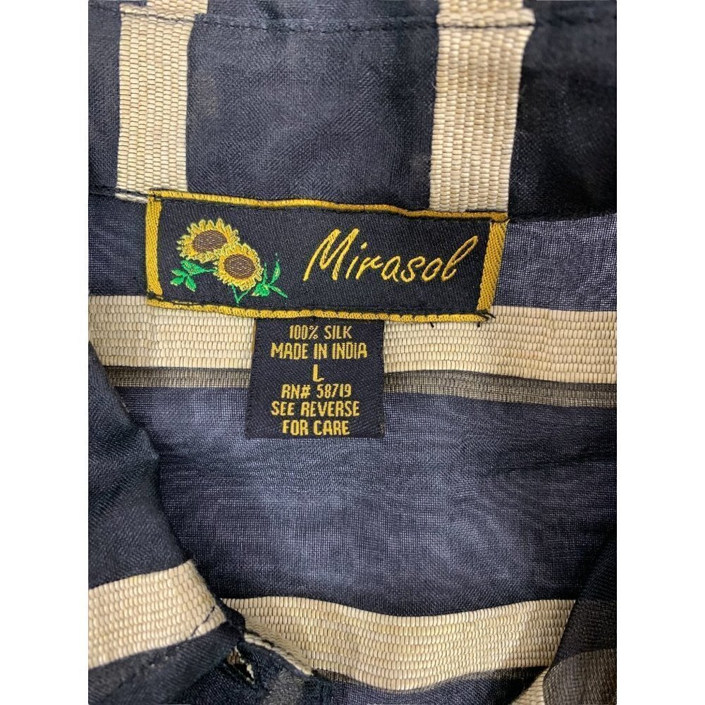 Mirasol Women's Stripped See-Thru Blouse - Picture 3 of 8